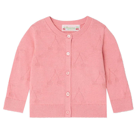 BONPOINT Teyana Baby Cardigan - Rose Bonbon