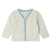 BONPOINT Giorginol Baby Cardigan - Bleu Gris