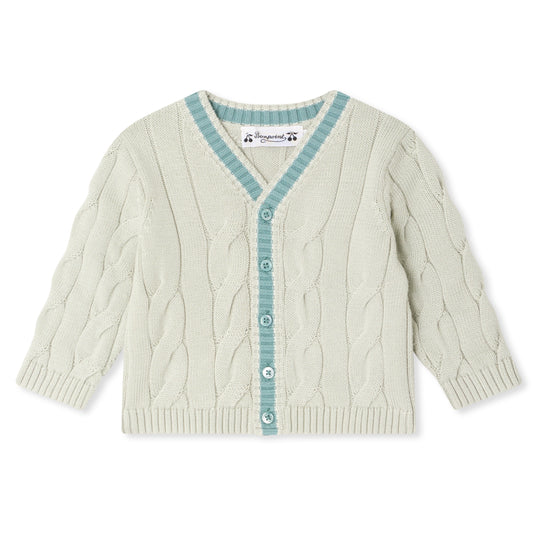 BONPOINT Giorginol Baby Cardigan - Bleu Gris