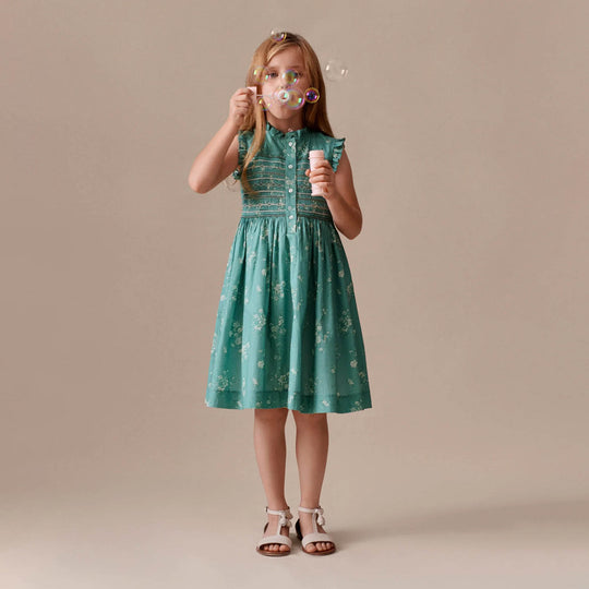 BONPOINT Fabiola Dress - Emerald