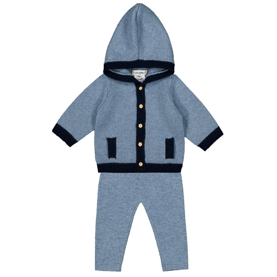 LES LUTINS Simon Cashmere Baby Set - Denim