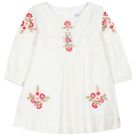 Embroidered Pansy Dress - FINAL SALE