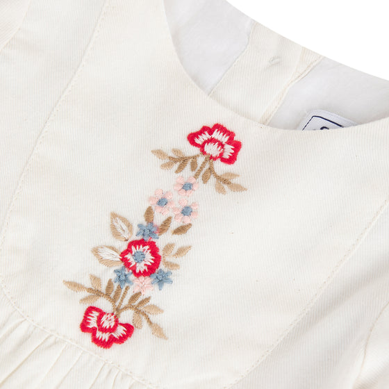 Embroidered Pansy Dress - FINAL SALE