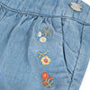 Floral Embroidered Chambray Baby Pants