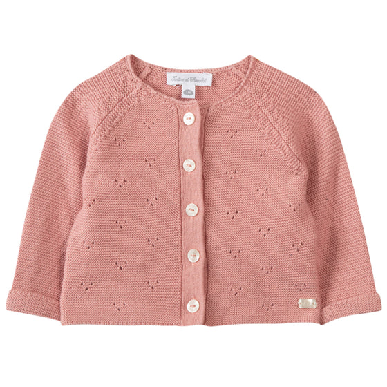 Dusty Rose Baby Cardigan