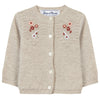 Vintage Rose Embroidered Baby Cardigan