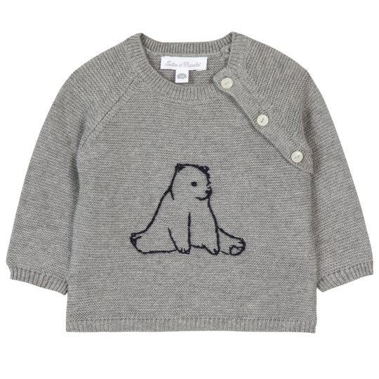 TARTINE ET CHOCOLAT Bear Buddy Baby Sweater