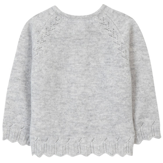 Openwork Knit Baby Cardigan