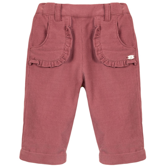 TARTINE ET CHOCOLAT Ruffle Baby Pants - Deep Rose