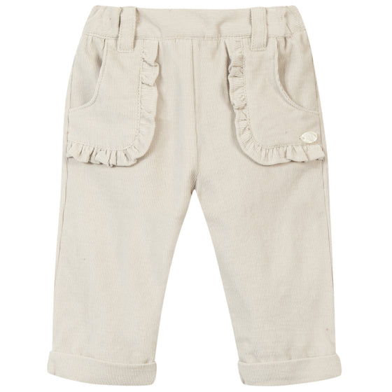 Ruffle Baby Pants - Cream  - 70% OFF FINAL SALE