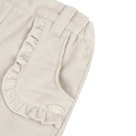 Ruffle Baby Pants - Cream