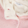 Faux-Fur Lined Knit Jacket, Pink