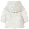 Faux Fur Hooded Baby Coat, White