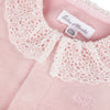 Lace Collar Footed Pajamas - Pink