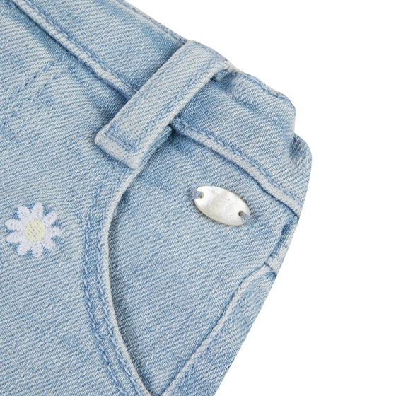 Hippie Days Embroidered Denim Shorts - FINAL SALE