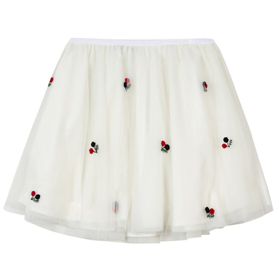 Hand Embroidered Floral Tutu Skirt