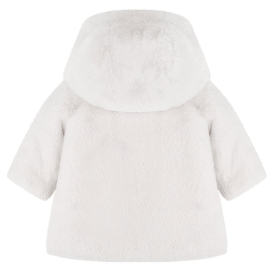 Faux Fur Ecru Baby Coat