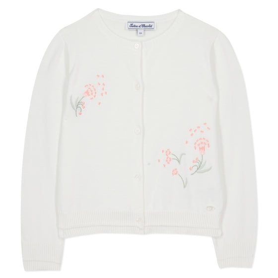 Spring Floral Embroidered Cardigan