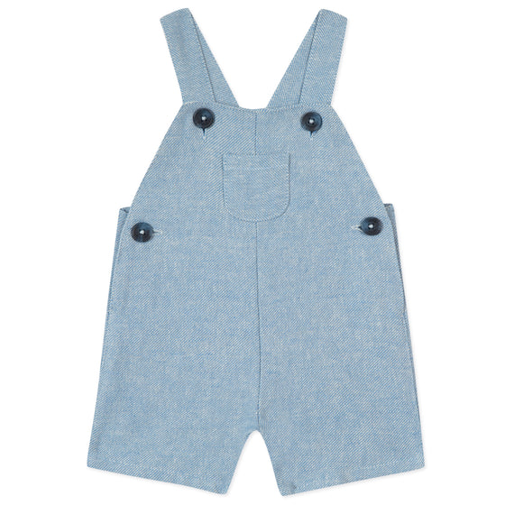 Sky Blue Linen Baby Overalls  - FINAL SALE