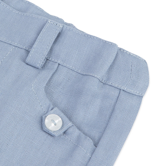 Sky Blue Linen Baby Pants