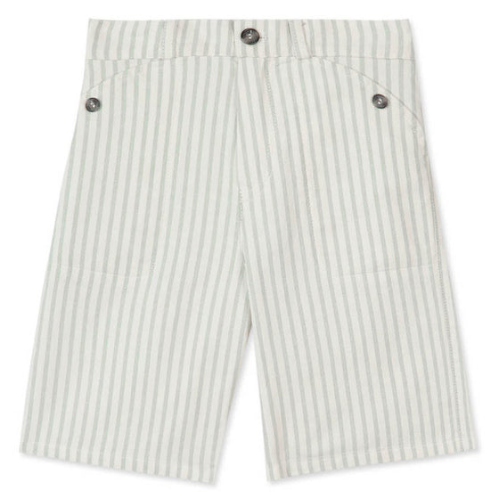 Sea Green Striped Shorts