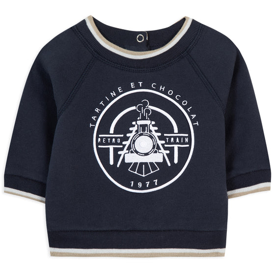 Retro Train Baby Sweatshirt