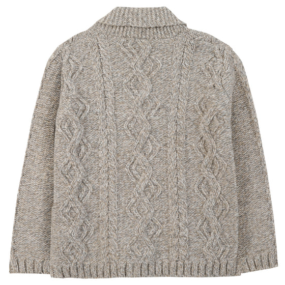 Shawl Collar Cableknit Cardigan