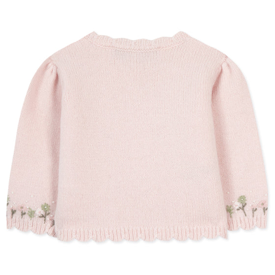 Pocket Petals Baby Cardigan - Pink