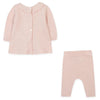 Ruffle-Collar Embroidered Baby Set