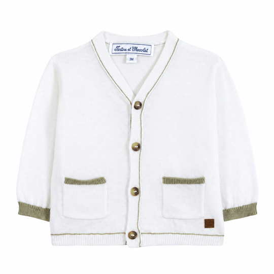 TARTINE ET CHOCOLAT Baby Cardigan - Nacre