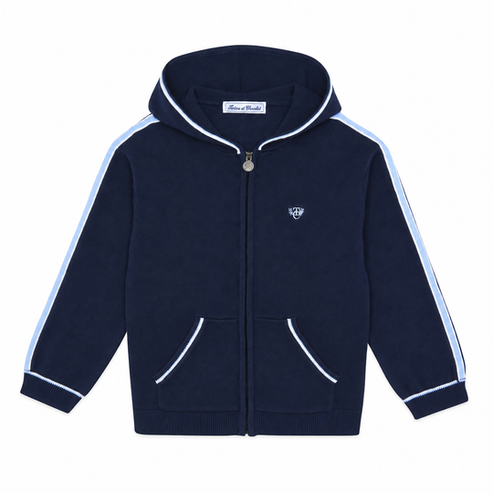 TARTINE ET CHOCOLAT Knit Zip Hoodie - Marine