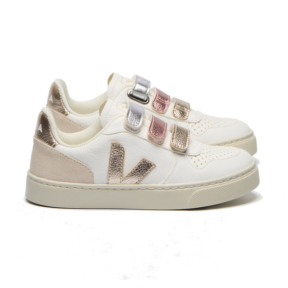 VEJA V-10 Leather Sneakers - Mixed Metals