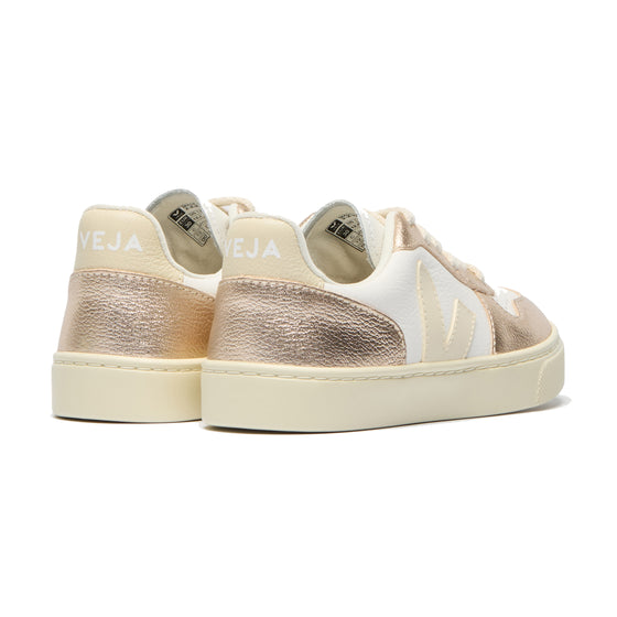 VEJA V-10 Leather Laces Sneakers - Golden