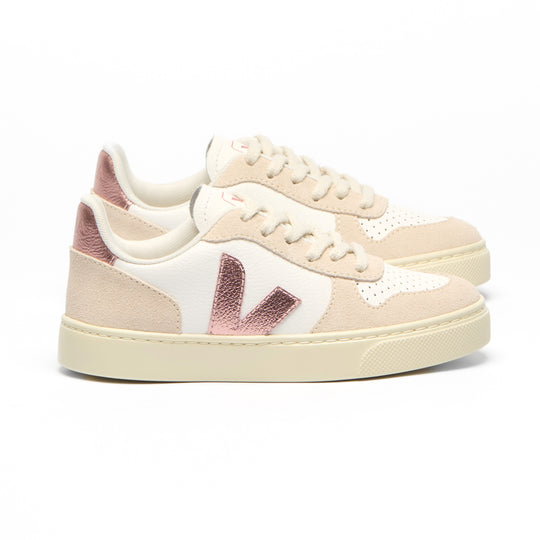 VEJA Small V-10 Laces - White Nacre Sable