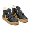 VEJA V-10 Winter Fleece Leather Sneakers - Graphite
