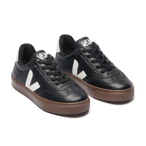 VEJA Volley Leather Sneakers - Black Bark