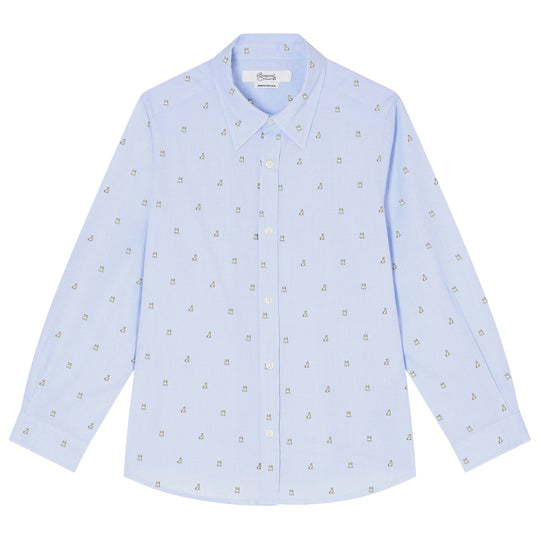 BONPOINT Daho Teeny Puppy Print Dress Shirt