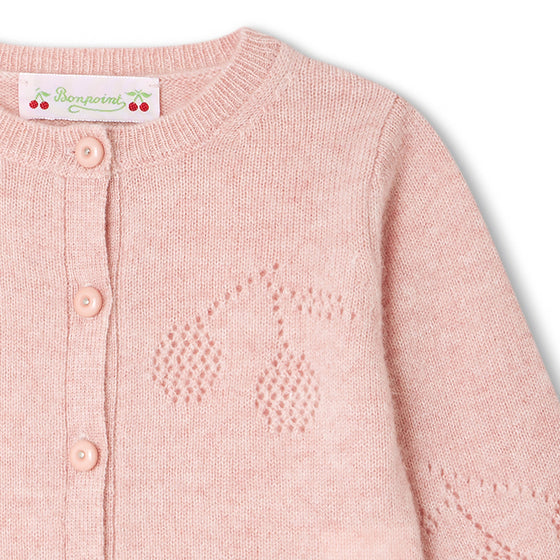 Gwenola Big Cherries Cashmere Baby Cardigan