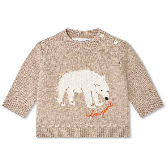 BONPOINT Almire Polar Bear Baby Sweater