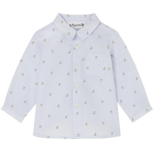 BONPOINT Malo Teeny Puppy Print Baby Shirt