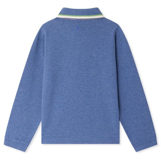 BONPOINT Jerry Knit Polo - Bleu Gris