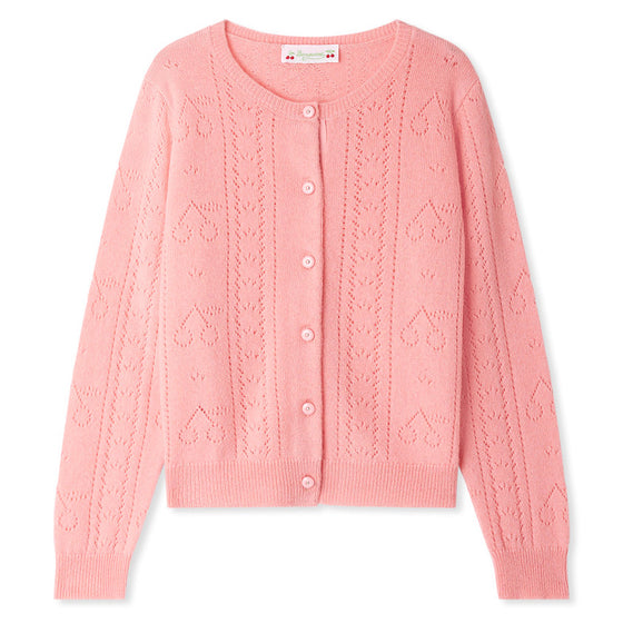 BONPOINT Josiane Cashmere Cardigan - Rose Bonbon