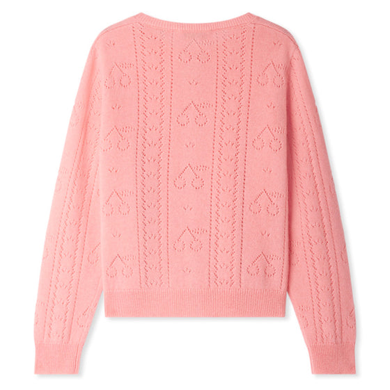 BONPOINT Josiane Cashmere Cardigan - Rose Bonbon