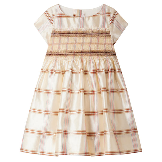 BONPOINT Duchesse Party Dress - Carreaux Ecru