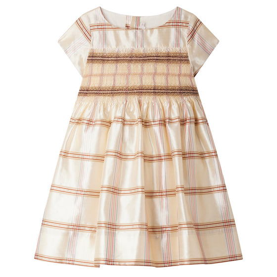 BONPOINT Duchesse Party Dress - Carreaux Ecru