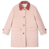 BONPOINT Jaida Velvet Collar Pea Coat - Delicate Pink