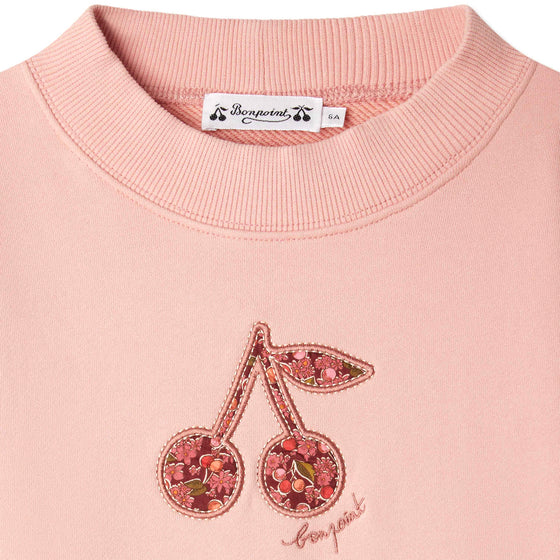 BONPOINT Bart Cherry Sweatshirt - Pink Rose