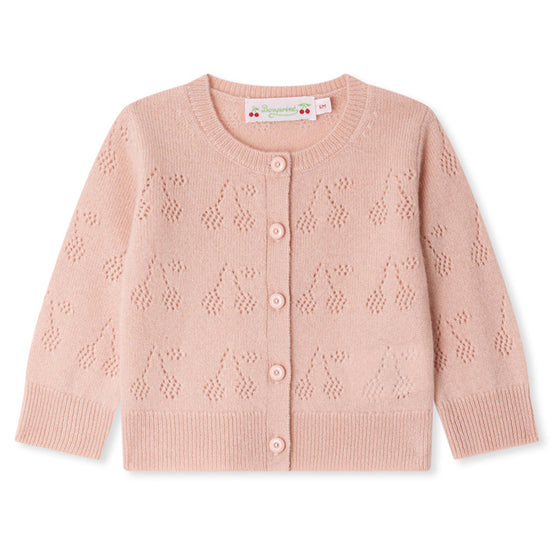 BONPOINT Gwenoli Cashmere Cardigan - Pink Rose