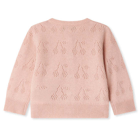 BONPOINT Gwenoli Cashmere Cardigan - Pink Rose