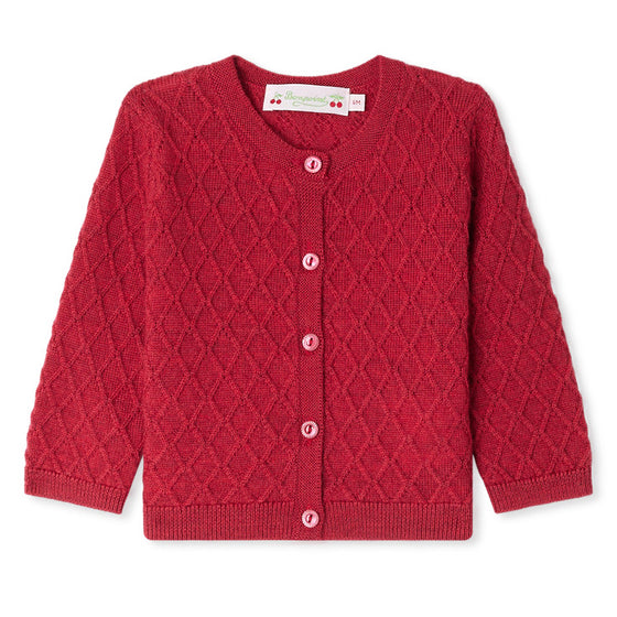 BONPOINT Jarancia Baby Cardigan - Cerise